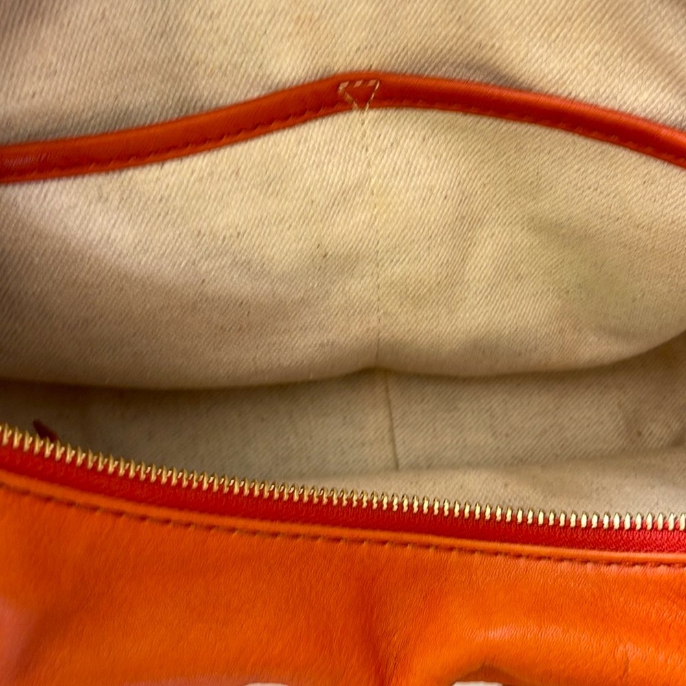Vintage MICHAEL KORS Orange  Leather Shoulder Bag - Picture 12 of 12